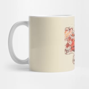 Burning skull of burning heart Mug